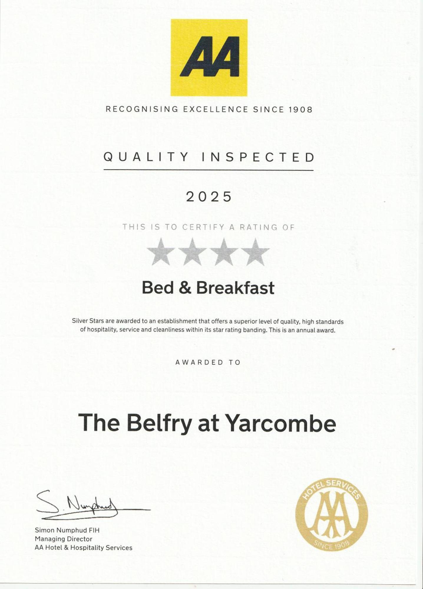 The Belfry At Yarcombe Bed & Breakfast Екстериор снимка